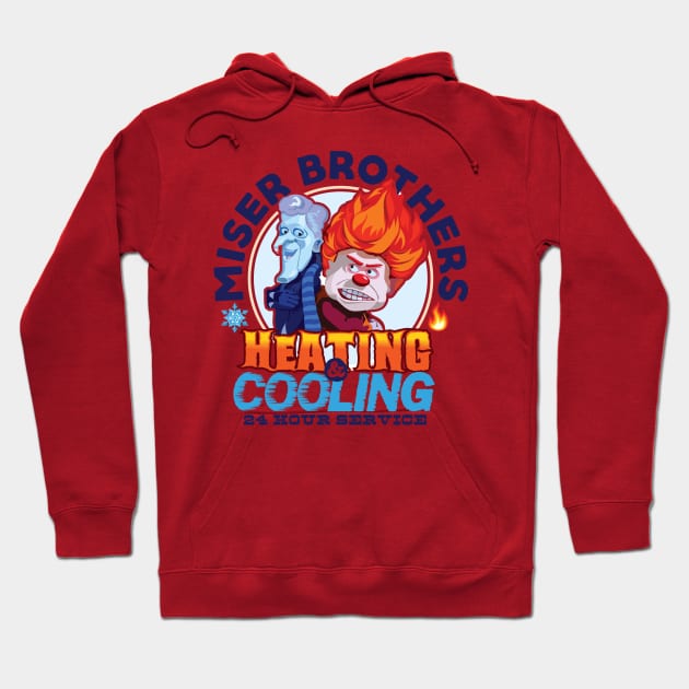 Miser Brothers Heating & Cooling Hoodie by MindsparkCreative